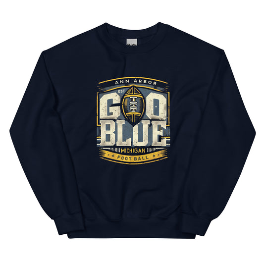 Go Blue Ann Arbor Vintage Retro Unisex Sweatshirt - College Sweatshirts